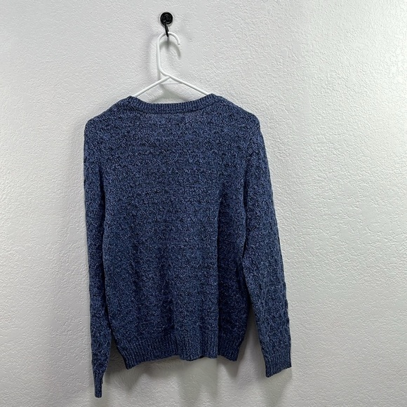 Croft & Barrow Women’s Cable Textured Blue Crewneck Sweater Long Sleeve Sz L - Picture 7 of 8